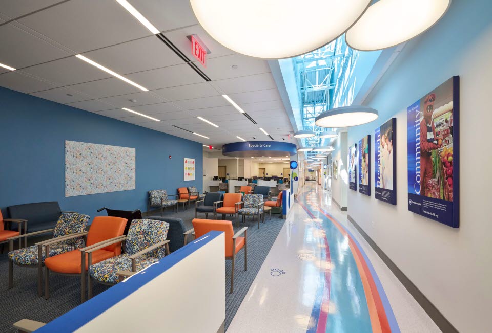 Penn State Health Pediatric Center Interior Hallway